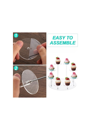 Cbtx Yx034 Akrilik Cupcake Raf Karikatür Kek Standı Şeffaf