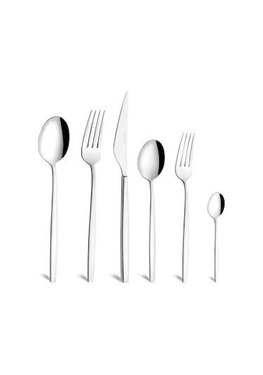 Emsan Evelyn 72 Parça Lüks Kutulu Çatal Kaşık Bıçak Takımı Platin