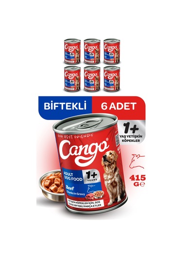 Cango Yaş Yetişkin Köpek Maması Etli 415gr 6lı