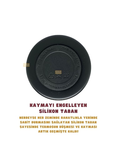 Galatasaray Çelik Termos Bardaklı Kapak Siyah 650 Ml