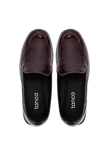 Tamer Tanca Kadın Hakiki Deri Bordo Rugan Comfort Ayakkabı 488 8001 Bn Ayk Sk25-26 Bordo Krsk Rgn Bordo Rugan