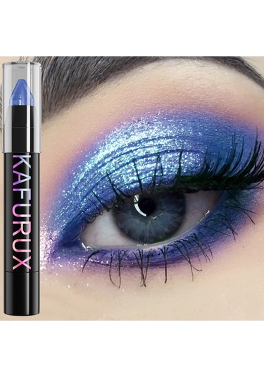24 Renk Sedefli Glitter Göz Farı Eyeliner Kalem Su Geçirmez Mat Çıplak Göz Farı 15 Dark Topaz