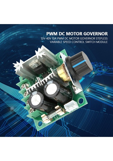 Tenfowee 12v-40v 10a Pwm Dc Motor Hız Kontrolcü Modülü - Sürekli Değişken Hız, Ters Bağlantı Ve Kısa Devre Koruma, Hızlı Bağlantı Uçları