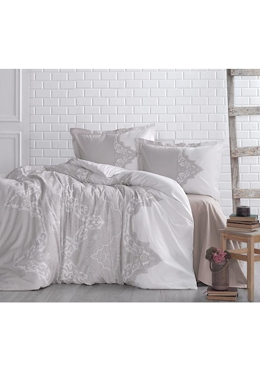 Çift Kişilik Ranforce Yorgan Mikanos 3 Gri Çok Renkli