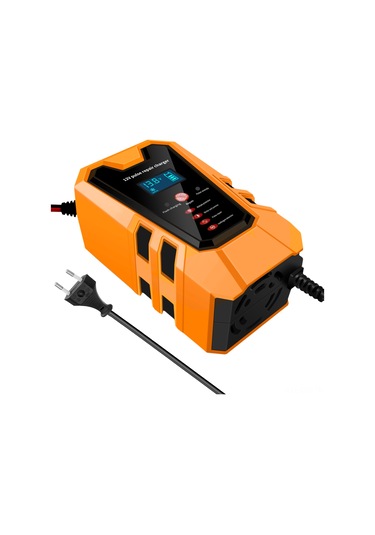 Samdoo 12v 6a Akıllı Şarj Cihazı - Araç, Kamyon, Motosiklet Kurşun Asit Aküleri İçin Dijital Ekranlı Eu Fiş