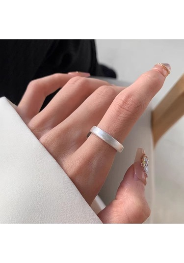 Kadınlar İçin Özel Olarak Tasarlanmış Benzersiz Düz Bantlı Yüzük No.57 Çok Renkli