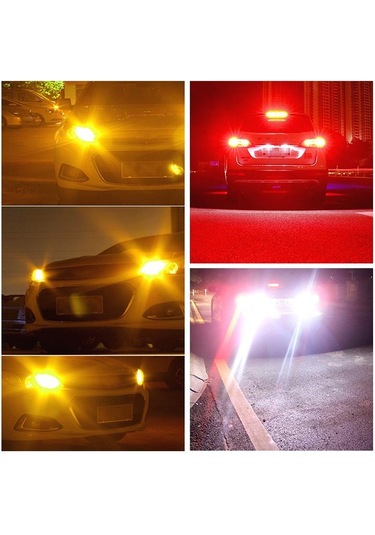 Kırmızı Seametal Süper Parlak Araba Led Canbus Işık 1156 Ba15s 1157 Bay15d P21/5w Araba Dönüş Sinyali Lambası Için Hata Yok 1157