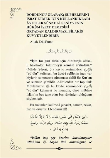 Dini Mübini İslam Resûlullâh Olmazsa Olmaz / Muhammed Yelkenci