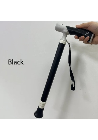 Ronglight Siyah Katlanır Alüminyum Alaşım Yürüyüş Bastonu