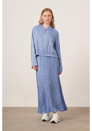 Ftz Women Kadın Kraş Etekli Takım Mavi 31171 Mavi