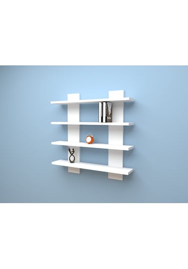 Mbesmobilya Mbes Mobilya Dekoratif H Model Raf Beyaz