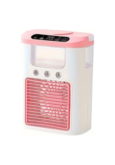 Motion003 Pembe 3 Renk Secenekli Usb Nemlendirici Fan Tasinabilir Mini Sogutucu Ofis Seyahat Icin