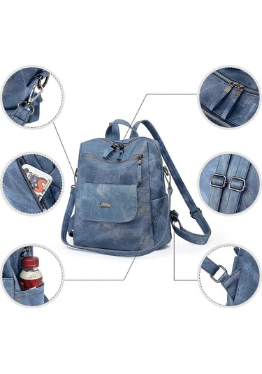 Kadın Sırt Çantası Su Geçirmez Hırsızlık Önleyici Hafif Pu Moda Seyahat Çok Amaçlı Diğer