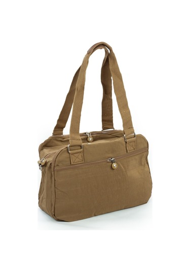 571 Krinkıl/klinkır Su Geçirmez İthal Kumaş Çok Gözlü Anne Okul Postacı El Omuz Çantası Kahve 9-5c Kahverengi