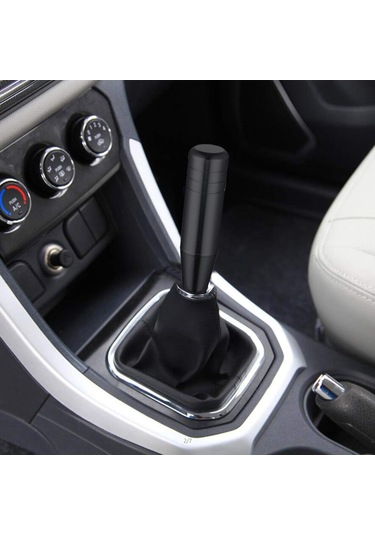 Ranyeek Alüminyum Manuel Vites Topu - 13cm Evrensel Araçlar İçin - 8/10/12mm Adaptörler - Siyah Siyah