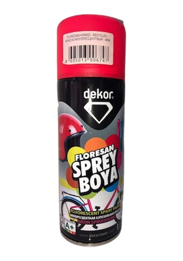 Dekor Floresan Sprey Boya 400 Ml Kırmızı