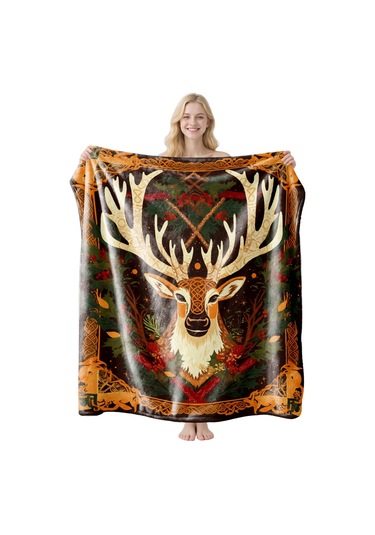 Noel Fral Küçük Battaniye Festival Atmosferi Pratik Kullanım-mt-flr-203 75 100 Yeşil