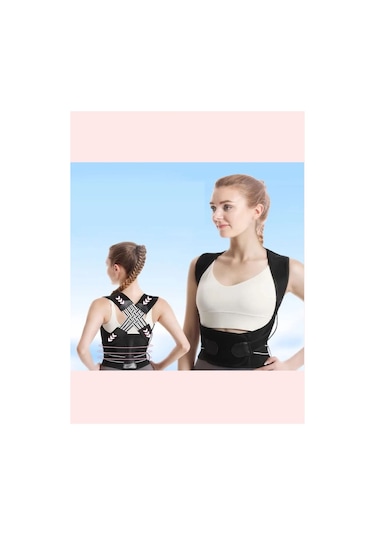 Hyfix Model Dik Duruş Ve Kamburluk Giderici Medikal Spor Sırt-bel Korsesi Siyah Renk Siyah