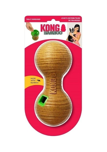 Kong Bamboo Feeder Dambıl Şeklinde Ödül Maması Dağıtma Köpek Oyuncağı M