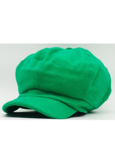 Şapkadan Kadın Yünlü Vintage Kasket Retro Kışlık Şapka 45645dr56702