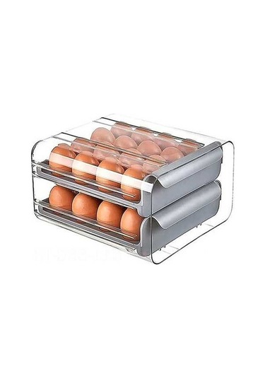 Pazly 32'lik Plastik Yumurta Kabı - Hava Delikli, Darbeye Dayanıklı, Koyu Gri Buzdolabı İçin, Düzenli Depolama, Kullanışlı Mutfak Yardımcısı Diğer