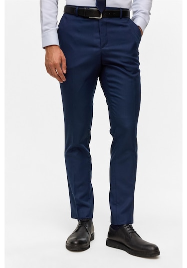 Lacivert Slim Desenli 6 Drop Takım Elbise-38836 Lacivert