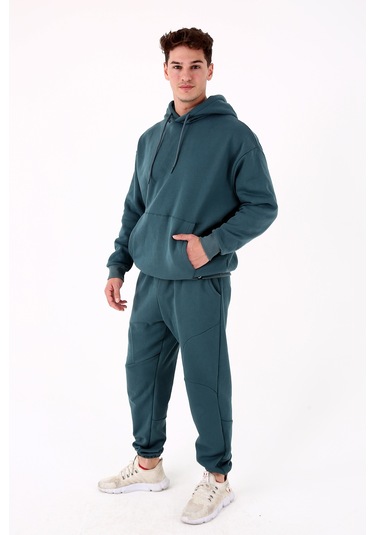 Scorp Origin Erkek Hoodie Sweatshirt Petrol Standart Çok Renkli