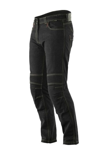 Motosiklet Pantolonu Likralı Esnek Kumaş Korumalı Kevlar Kot Motor Pantolon Jean Siyah