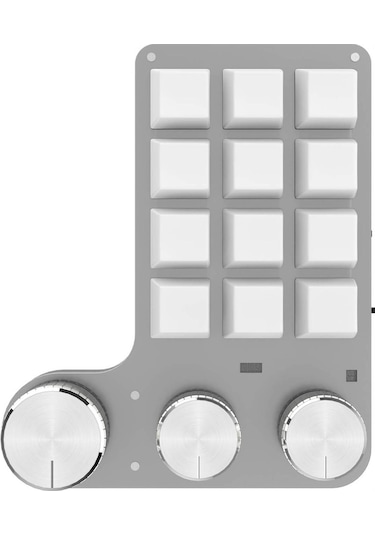 Maiyame Tek Elle Kullanılabilen Mekanik Klavye: Zoom, Şarkı Geçişi Ve Ses Kontrolü İçin 3 Düğme, Taşınabilir Ve Kurulum Gerektirmeyen Tasarım.