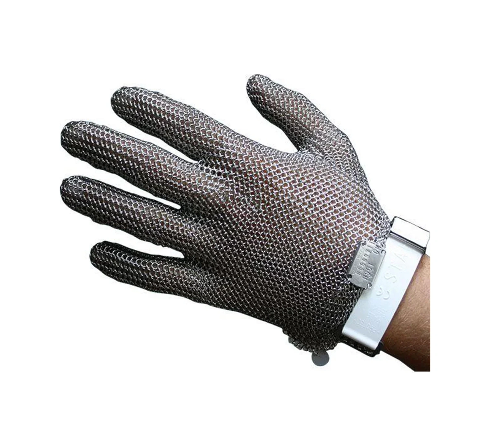 Paslanmaz Çelik Kesilme Koruyucu Eldiven 5 Parmak İş Güvenliği Starline Örgülü Kesilmeye Eldiveni