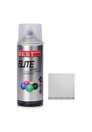Best Elite Metalik Gri Ral 9006 Sprey Boya 400 ML