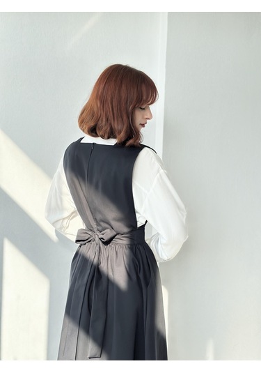 Retrobird Mandy Uzun Midi Boy Jile Elbise Kadın Siyah-13070-siyah Siyah