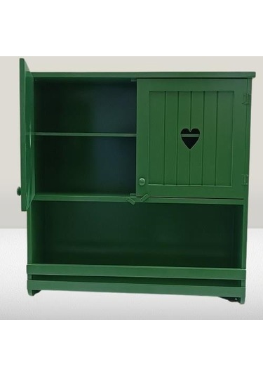 Hobi Adn 90356 Mutfak Dolap Terek Kalp Kapaklı Ahşap Mdf Parlak Yeşil El Yapım