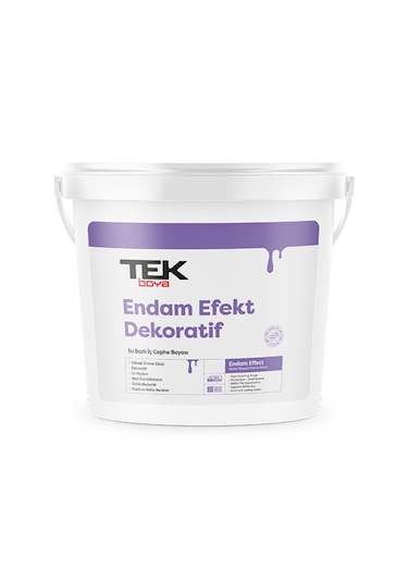 Tek Endam Dekoratif Sedef Efektli Boya 0,75 Lt Gümüş 0,75 Lt