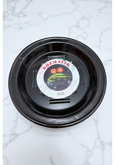 Közmatik Pratik Emaye Közleme Tavası Ocak Ve Mangal Üstü 32cm Siyah