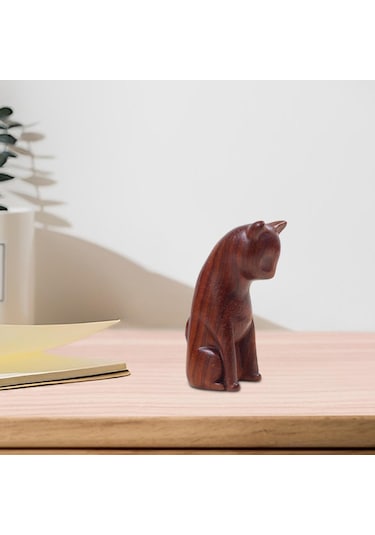 Suntek Magideal Ahşap Hayvan Heykeli Ofis Ev Dekor Için