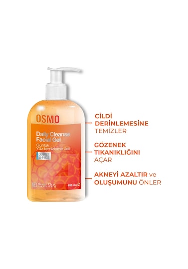 Osmo Daily Cleanse Facial Gel Günlük Yüz Temizleme Jeli 400 ML