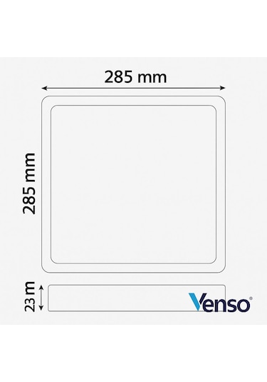 Venso 24w Kare Sıva Üstü Led Panel 3000k Gün Işığı Sarı Işık