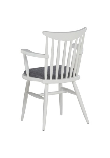 Cotswold Ahşap Kolçaklı Sandalye Beyaz - Gri