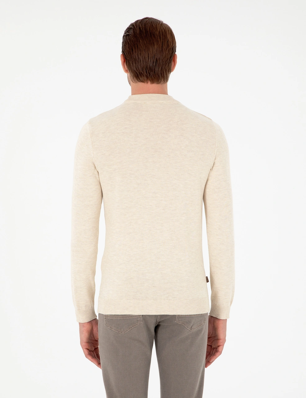 Pierre Cardin Erkek Krem Melanj Kazak /triko 50296564-vr159 Krem Melanj