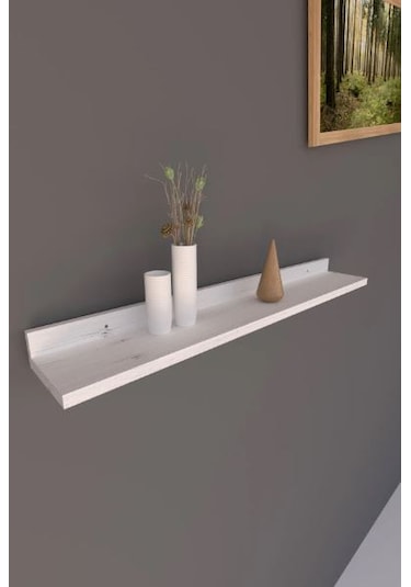 Xyz Duvar Rafı , Beyaz Raf , Ahşap Raf 58 Cm
