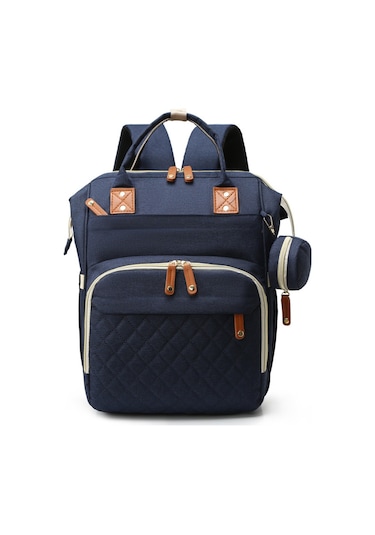 Büyük Kapasiteli Taşınabilir Anne Bebek Çantası Mavi