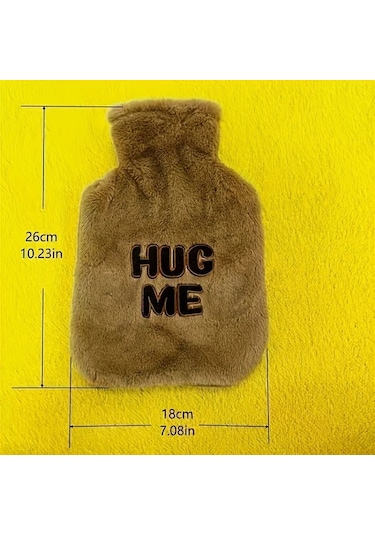 Willowhaven Tavşan Kürklü Nakışlı Sıcak Su Torbası - A-kahverengi - Taşınabilir Yıkanabilir A-kahverengi
