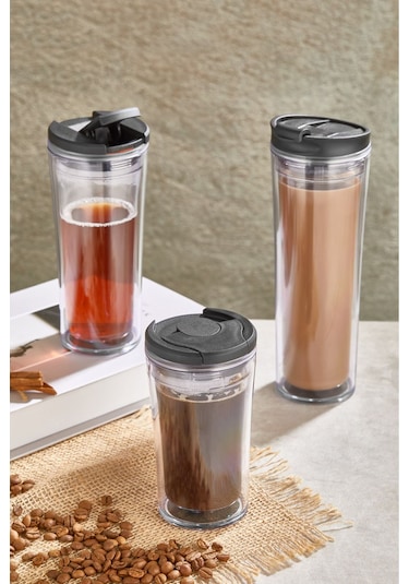 Star Termos Star Mug 450 Ml Şeffaf Seri Piknik Kamp Outdoor Ofis Otel Kafe Okul Kampüs Şeffaf