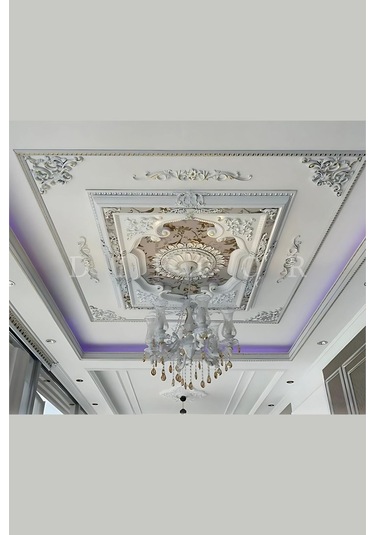 Diecor Dekoratif Polimer Sarı Beyaz, Mobilya, Duvar Ve Tavan Motifi Sarı Beyaz 16 X 16 Model:xa80