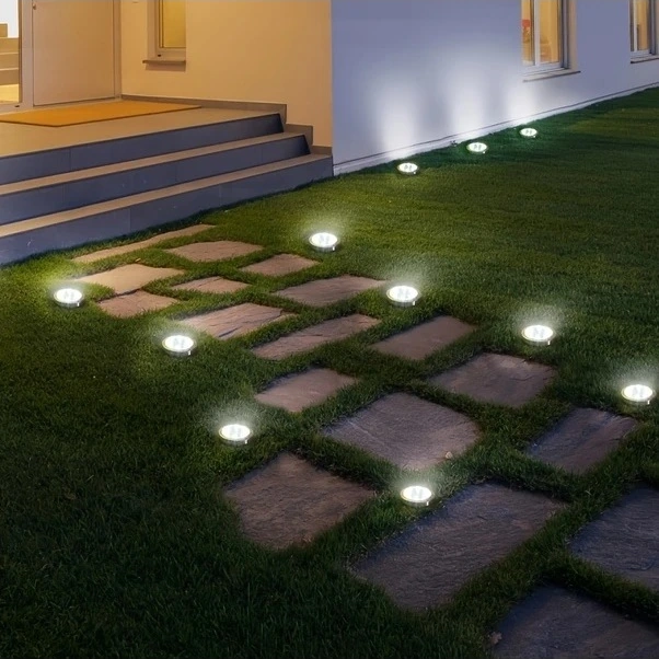 Trendooze 4 Adet Sıcak Beyaz Yerli Güneş Led Bahçe Havuz Patika Işık Sıcak Beyaz