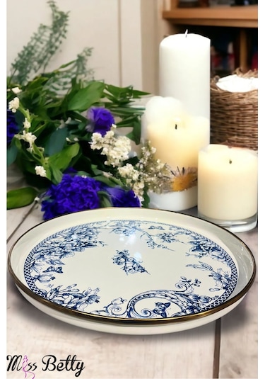 Blue Life Emaye Sunum Tepsisi