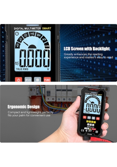 Habotest Ht125a 4000 Sayım Akıllı Dijital Multimetre