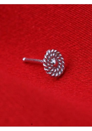 Tükkan Accessories Gümüş Yuvarlak Burgu Detay 925 Ayar Hızma-hızma38 Gümüş