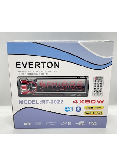 Everton Rt-3022 Çift Usb Usb-Sd-Fm-Aux Bluetooth Oto Teyp 4X60W